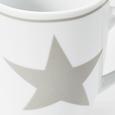 Kaffeebecher Star - Hellgrau/Weiß, MODERN, Keramik (8,4/10,5cm) - MÖMAX modern living