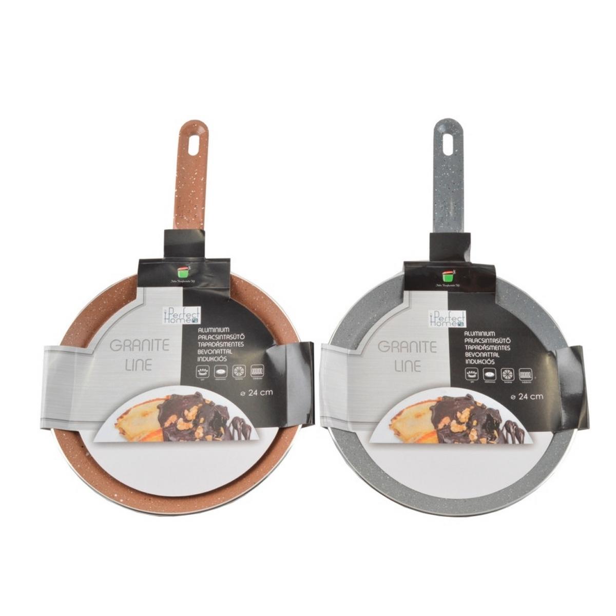 Palacsintasütő Granite Átm. Kb. 24cm - bézs/szürke, fém