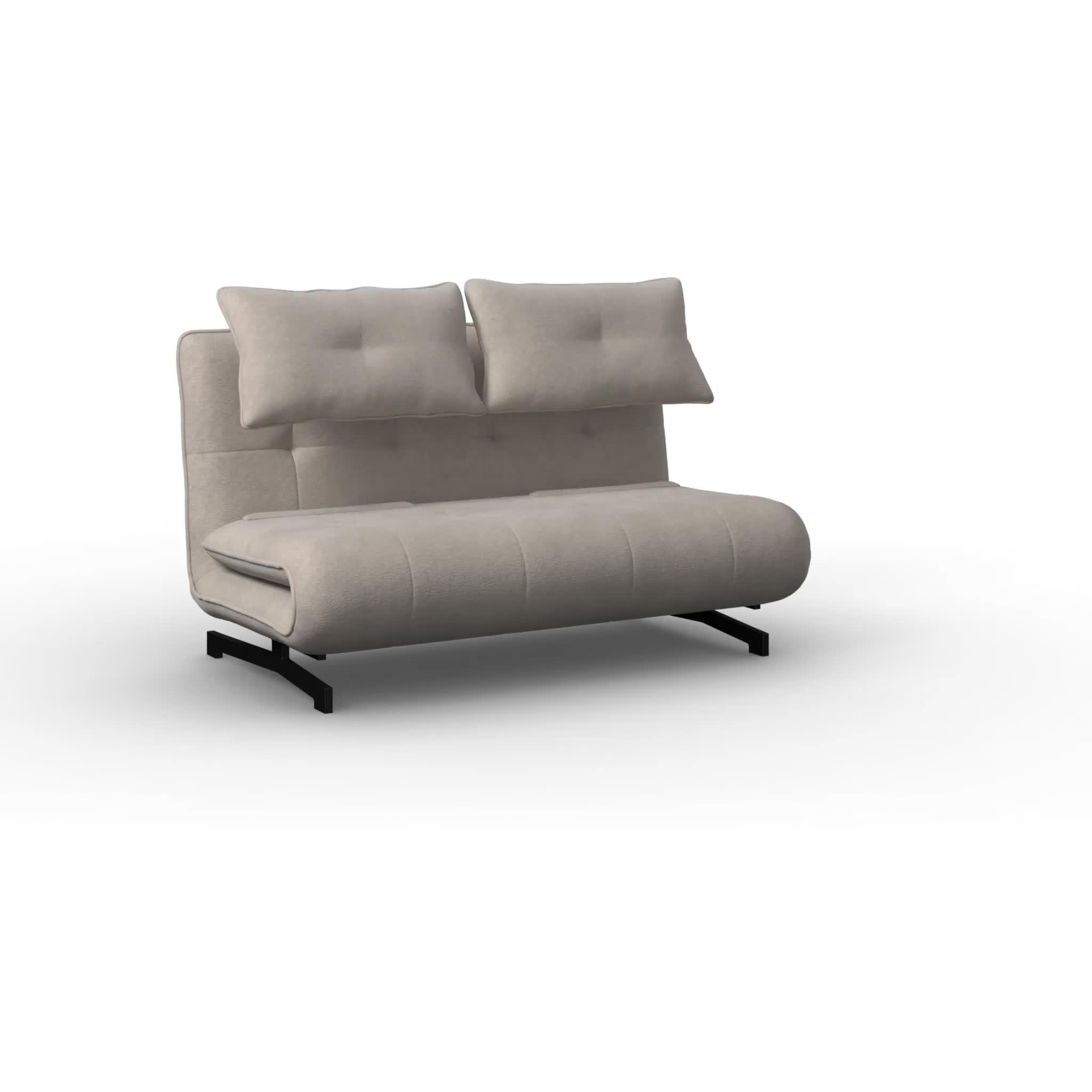 Canapea extensibilă 2 locuri textil bej