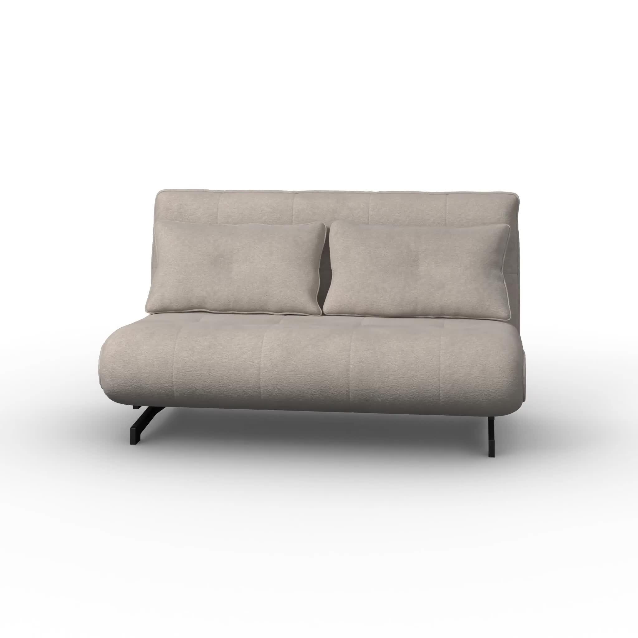 Canapea extensibilă 2 locuri textil bej
